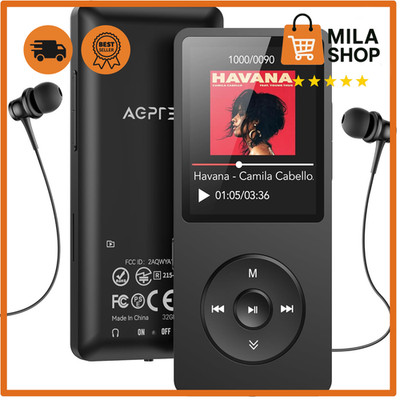 AGPTEK MP3 Player 32 GB 1,8 Zoll Bildschirm 70 Std
