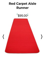 Red 3ft x15ft Aisle Runner for Wedding