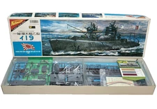 Nichimo 1/200  I-19 Submarine Motorized Plastic Model Kit Imperial Japanese Navy