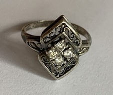 Vintage ring sterling silver 925 Size 8.5 Weight 2.8 g. Filigree.