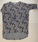 Lularoe LLR Irma Tunic Shirt Size Small S Multicolored Geometric Aztec Soft Gray