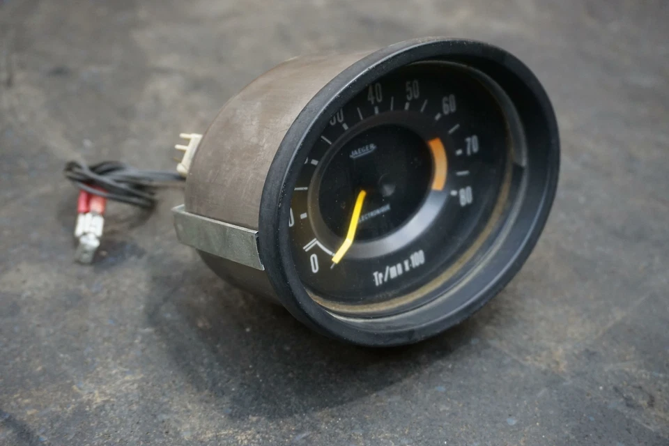 Dash Dashboard Tachometer RPM Rev Counter Jaeger OEM Maserati Merak 1975 - Image 4 of 4