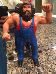 WWF LJN Hillbilly Jim Rubber Wrestling Action Figure 8in WWE Titan Sports VTG!