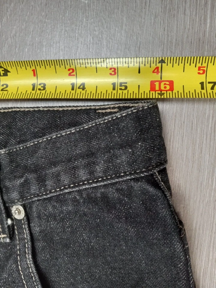 VTG Guess 33x34 (32x33) American Tradition Loose Straight Black Denim Jeans - Image 4 of 4