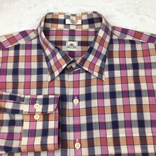 Peter Millar Dress Shirt Mens XL Multi-Color Checks Long Sleeves