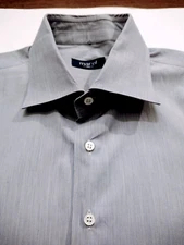 MAROL Men's Button Front 100% Cotton Size 42 16 1/2 34 L/S Shirt MADE IN ITALY