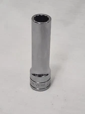 Preowned Snap-On 1/2" Drive 12-Point SAE 1/2" Flank Drive Deep Socket S161A