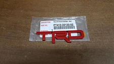 Toyota TRD Red Metal Emblem Genuine OEM PT413-35120-02