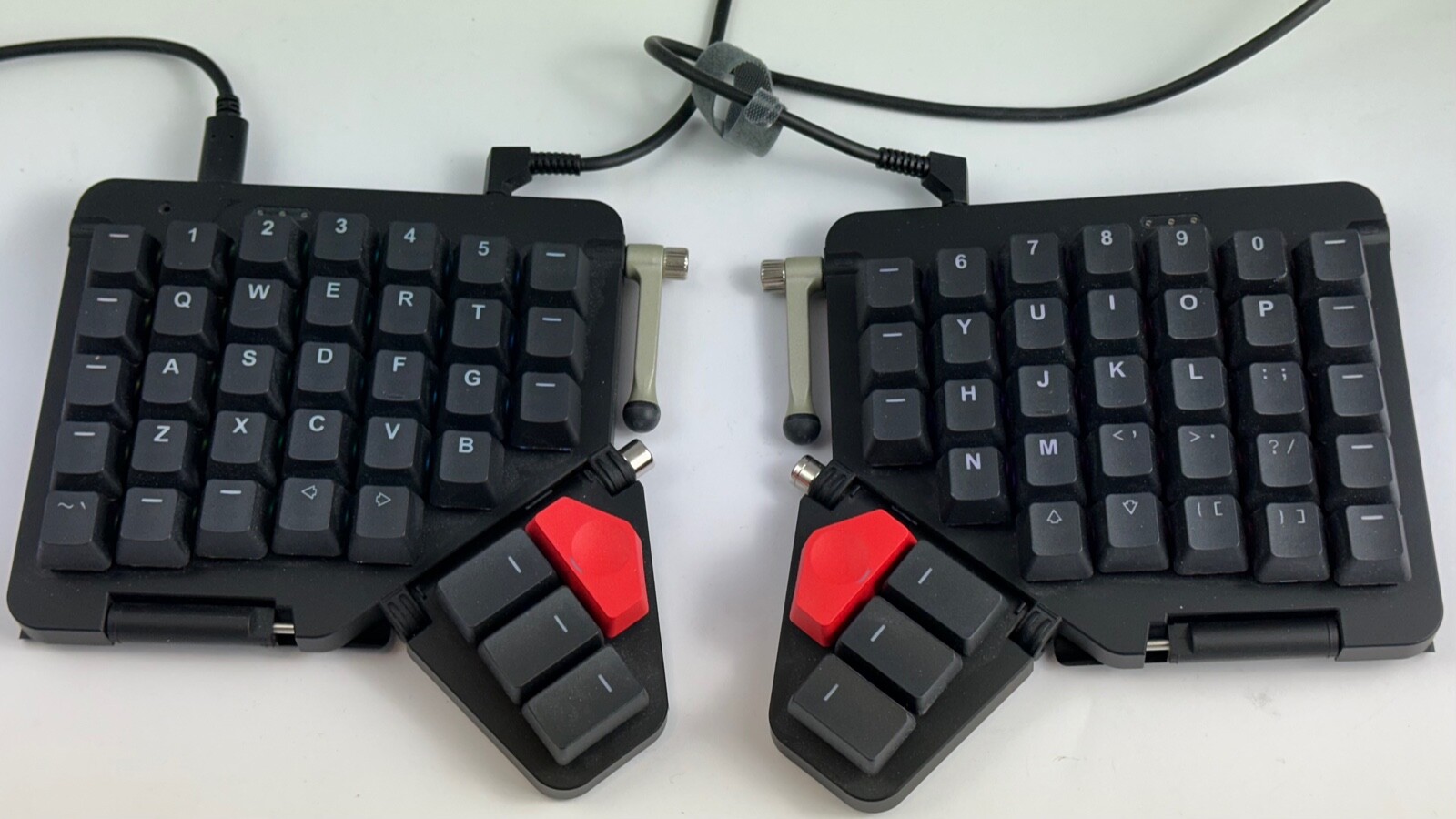 ZSA Moonlander Mechanical Ergonomic Split Keyboard, Black, Kailh Gold