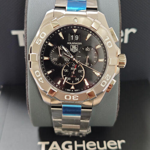 TAG Heuer Aquaracer Black Dial Chronograph Quartz Men 43mm Watch CAY1110.BA0927 - Picture 2 of 9