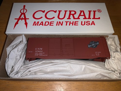 Kit Escala Accurail HO #3612.1 C & N W 40’ Doble Puerta Acero Boxcar Nuevo de Lote Antiguo | Zustand: New