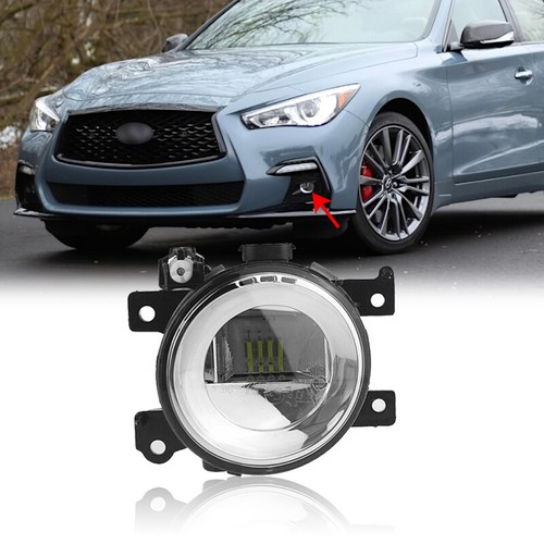 Fit 2014-2021 Infiniti Q50 QX60 QX80 Q70 Q70L Front LED Fog Light Lamp Left Side - Picture 11 of 11