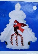 Thomas Boutique CHURCH Flocked Sequin Bead Vintage Christmas Ornament Craft Kit