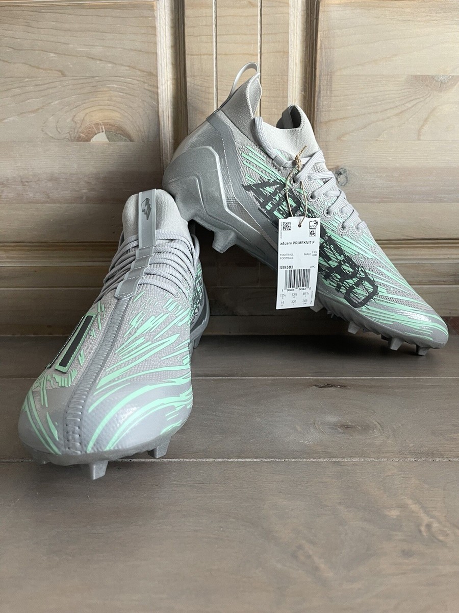 Adidas Adizero Primeknit Flash Football Cleats Men's Size 14 Grey