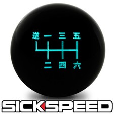 Black Shift Knob Teal Japanese Numbers Speed Short Throw Shifter 12x1.5 S18