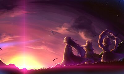 Anime sky outdoors fantasy Custom Gaming Mat Desk