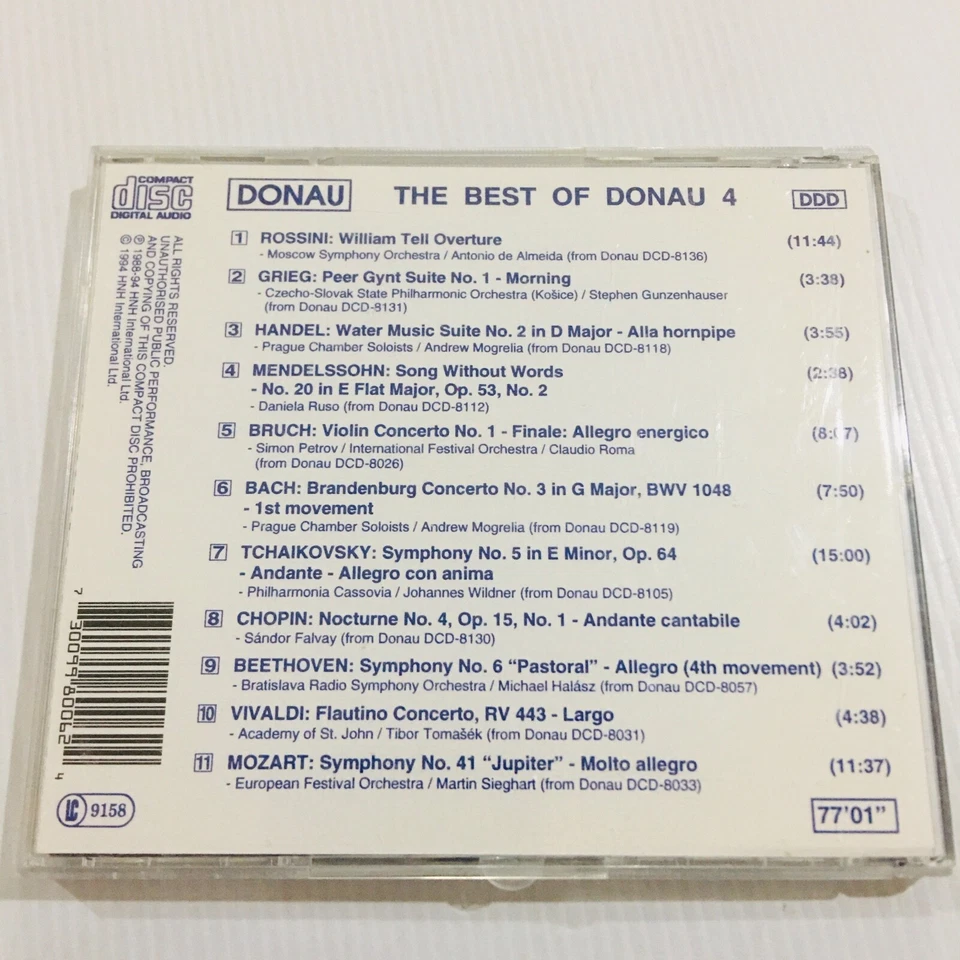 The Best of Donau 4 CD Classical William Tell Overture Peer Gynt Suite Water Mus - Image 3 of 4
