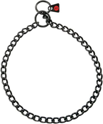 USED-Herm Sprenger Black Stainless Steel Choke Dog Slip Chain No-Pull Collar