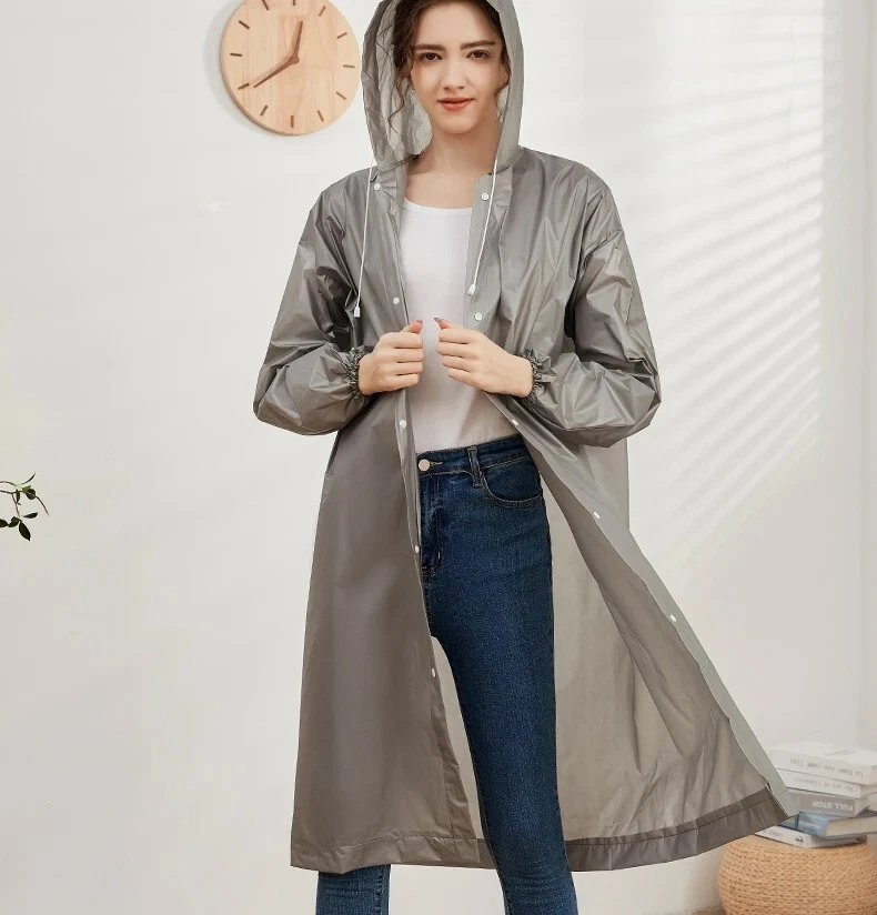 WATERPROOF RAINCOAT REUSABLE PLASTIC ADULT CAMPING FESTIVAL RAIN COAT UNISEX - Image 2 of 4