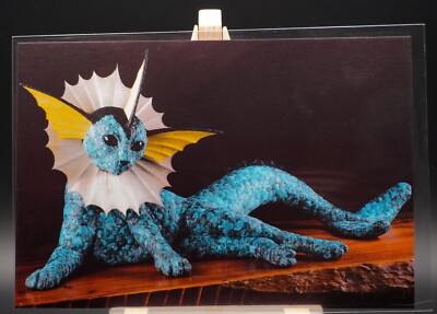 POKEMON x KOGEI Craft Exhibition Vaporeon Postcard Japan Exclusive, US SELLER