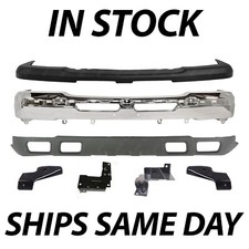 New Steel Front Bumper Kit W Brackets For 2003-2007 Silverado 1500 Avalanche