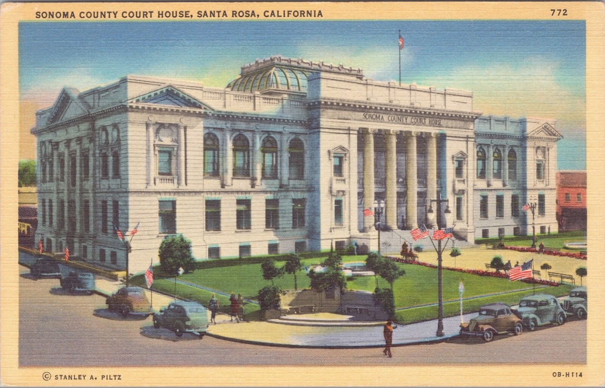 Sonoma County Court House Sant Rosa California Vintage Vtg Postcard CP332 |  eBay