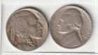 Rare Old 1938 Indian Head Buffalo & Jefferson Nickel US Coin Collection Lot #65