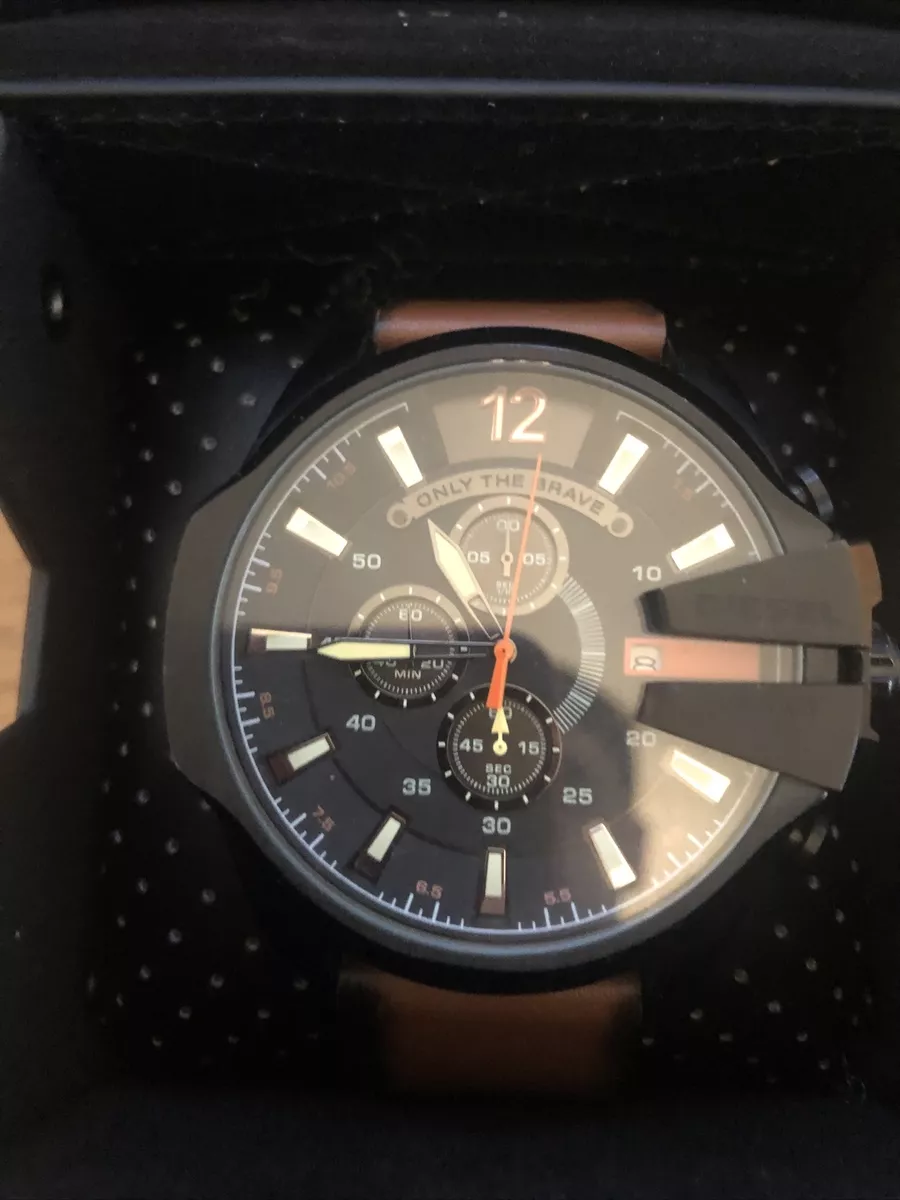 Diesel 10BAR Leather Strap Watch eBay