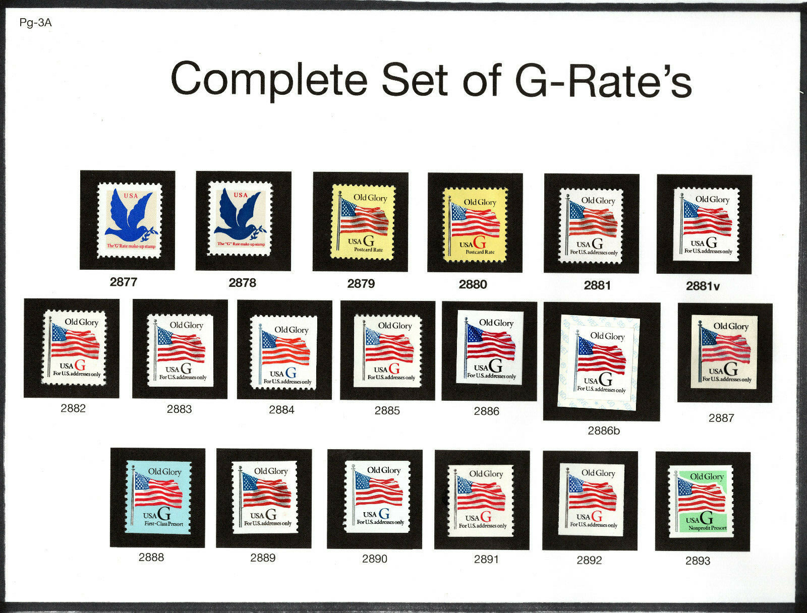 (3A) Old Glory / GRate Stamps Complete Set of 19 Stamps MNH eBay