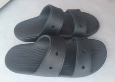 Crocs Iconic Men  s Size 11 Comfort Slide Sandals Black Slip On EUC
