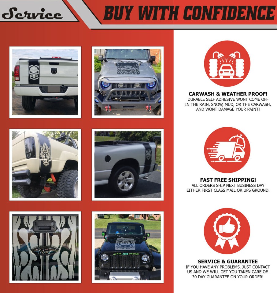 Hood Decal for Jeep Wrangler Tj Lj Jk Jku - Compass Sticker | eBay