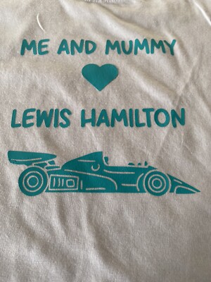 Me And Mummy Heart Lewis Hamilton Formula One baby Clothes 0-3