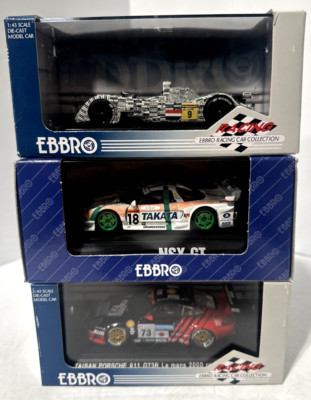 Ebbro 1/43 Scale Lot Porsche 911 GT3R Honda NSX GT Dome S101 Le Mans 2001 2000