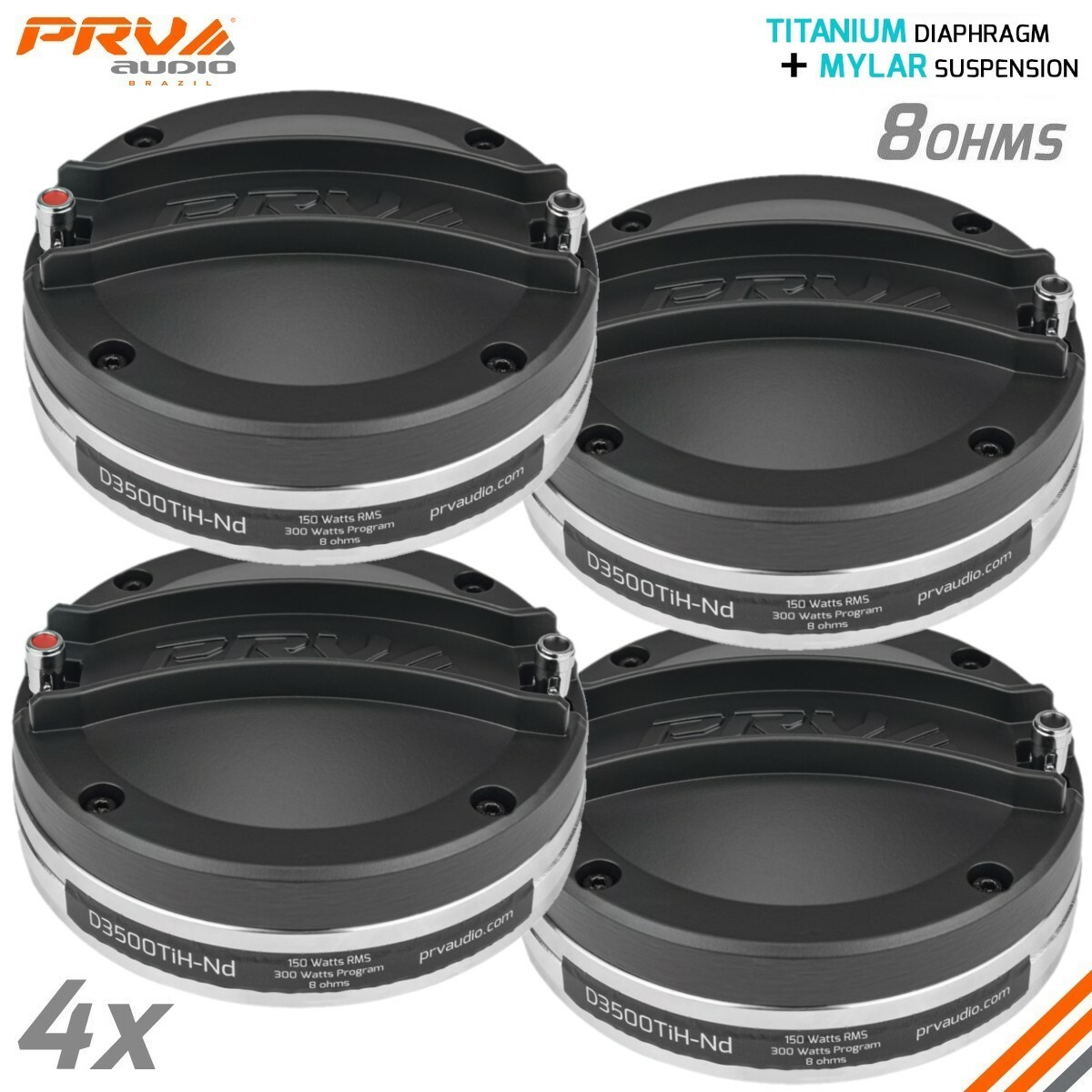 4x PRV AUDIO D3500TiH-Nd 2
