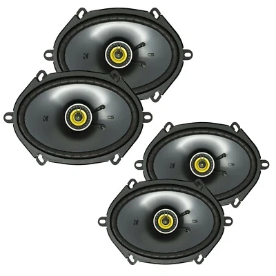 4) KICKER 43CSC684 CSC68 CS Series 6x8" 2-Way Coaxial Car Audio Speakers