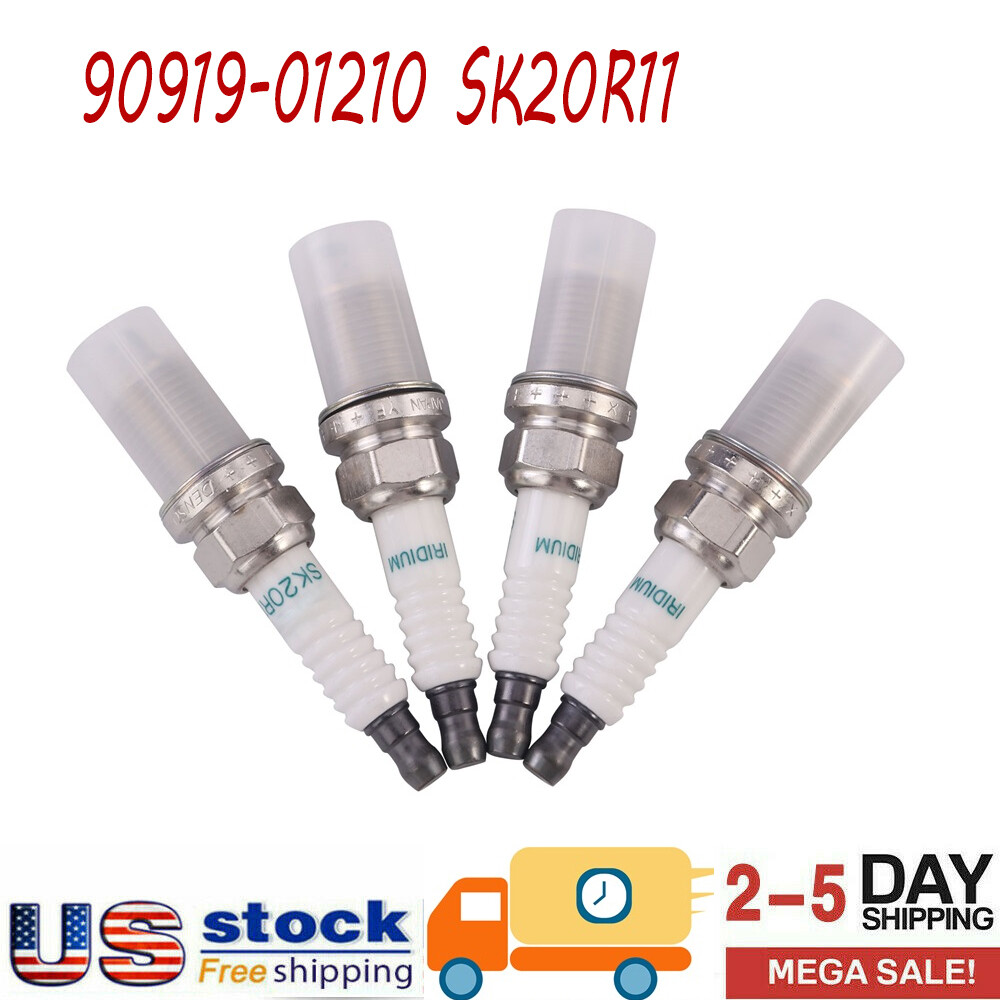 4X Iridium Spark Plugs 90919-01210 SK20R11 For Toyota Land Cruiser 1998-2007 USA