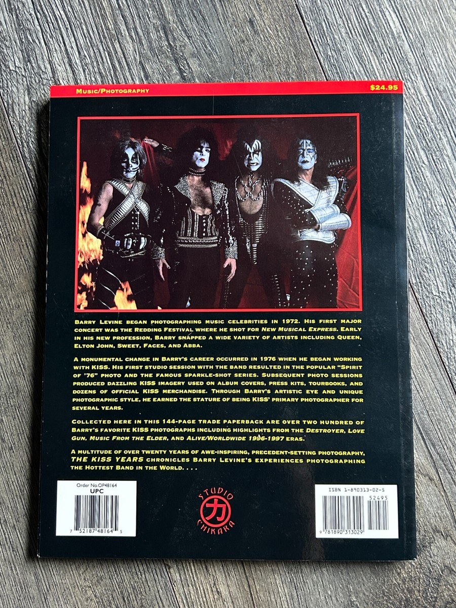 KISS Book The KISS Years Photo Book Barry Levine Cover Sticker