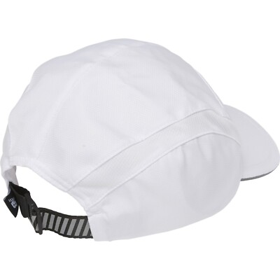 New Balance Panel Performance Hat Cap Adjustable Reflective Mesh White