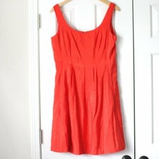 Nine West fit flare orange sleeveless dress size 12