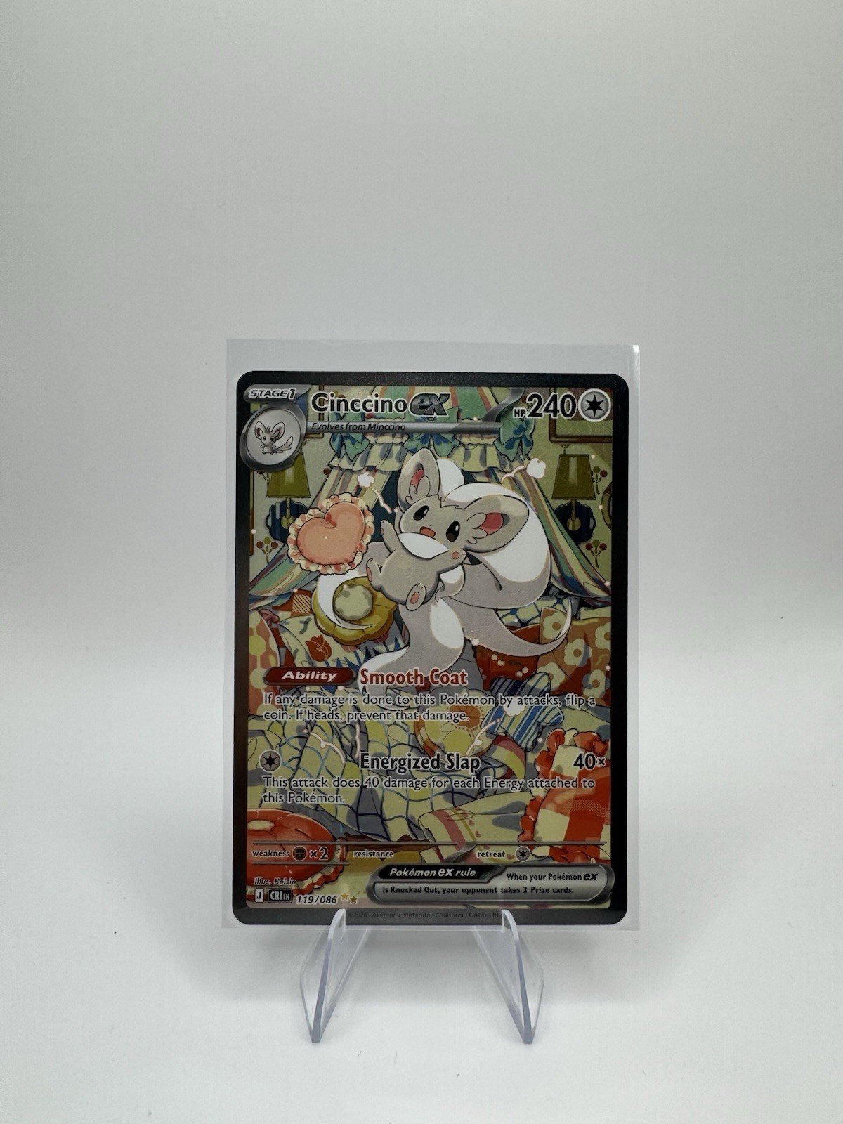 Cinccino ex 119/086 Me04: Chaos Rising Holo