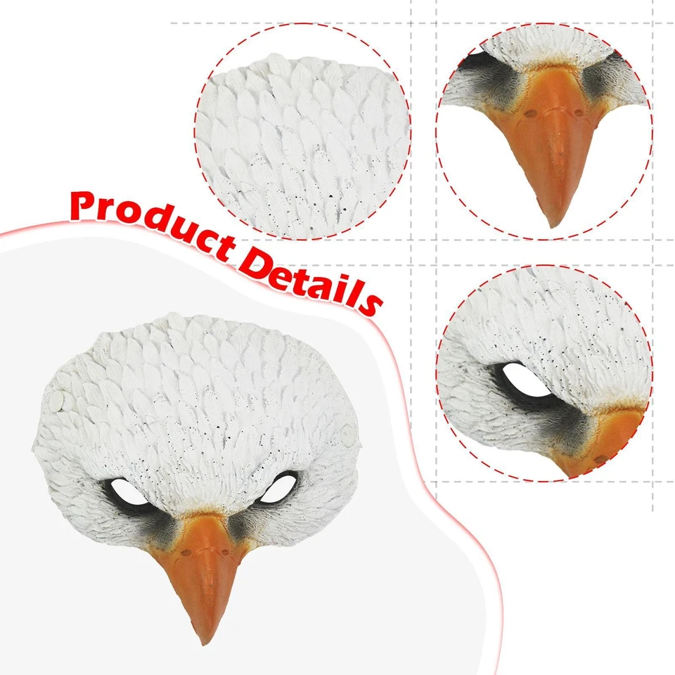 Eagle Head Shaped Mask Decor Face Cover for Stage Show Festivals Dressing up - Image 2 of 4