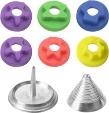 Ohoho Lawn Mower Blade Balance Adapter for Most Brand Lawnmower Blades (Silver +