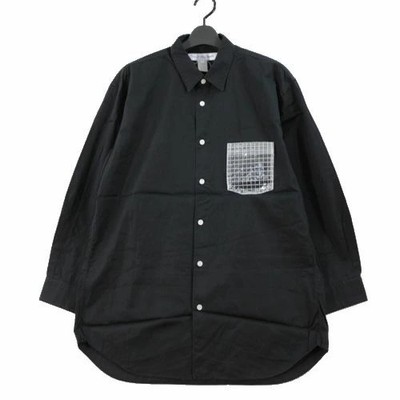 COMME des GARCONS Hemd PVC Tasche Langarmshirt L schwarz