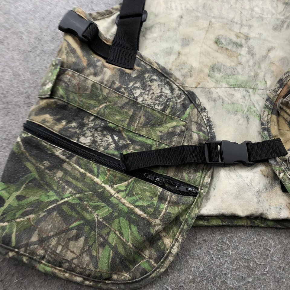 FieldStaff Turkey Hunting Vest Medium Full Brushed Cotton Camo Mossy Oak Outdoor - Image 3 of 4