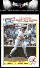 1986 Drake's Big Hitters #7 Don Mattingly