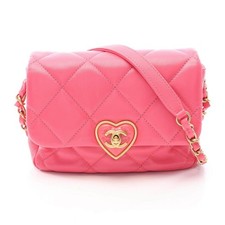 CHANEL Matelasse Heart Lock Lambskin Shoulder Bag