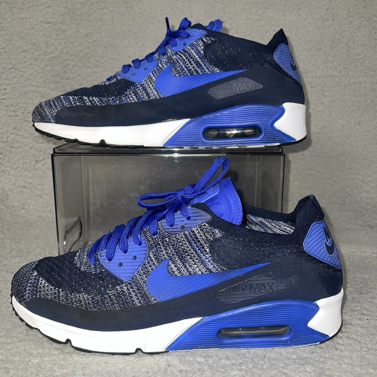 Nike Air Max 90 Ultra 2.0 Flyknit Racer Blue Deep Royal Men\'s Size 14 875943-402 Men main image 4