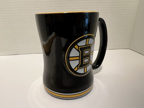 Taza de café Boston Bruins NHL 14 oz logotipo elevado en relieve - hockey excelente - Imagen 7 de 19