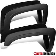 Fit 2007-2013 Chevy Silverado Fleetside Smooth Black Wheel Fender Flares 4PC