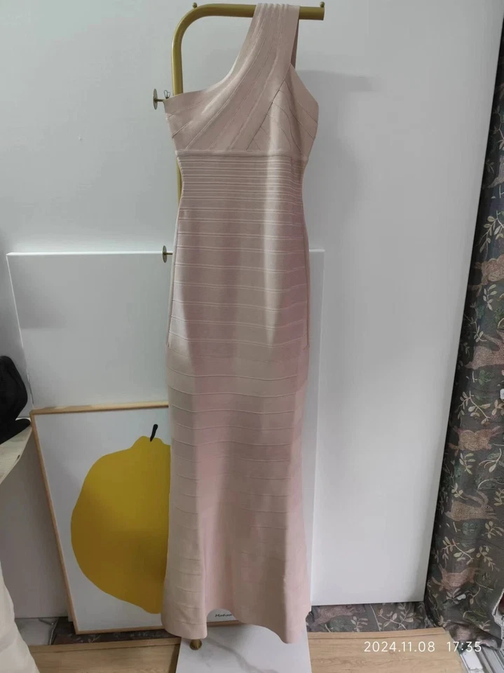 Maxi Vestido Herve Leger Lila Nuevo con Etiquetas Foto 3 de 4